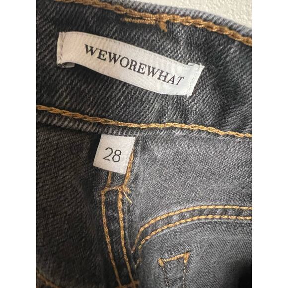 WeWoreWhat Dani Washed Black Modern Boyfriend High Rise Jeans Size 28 - Picture 10 of 11
